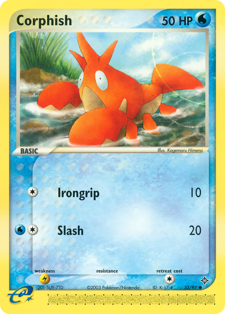 Corphish (Irongrip)⁣ - EX Dragon⁣ (Common)⁣ [53] English / Near Mint / Reverse-Holo Normal