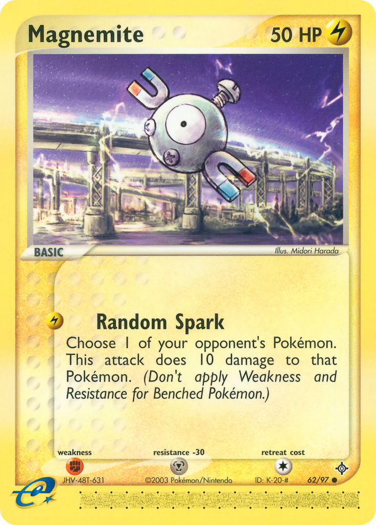 Magnemite (Random Spark)⁣ - EX Dragon⁣ (Common)⁣ [62] English / Near Mint / Normal