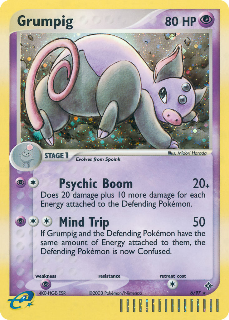 Grumpig⁣ - EX Dragon⁣ (Holo Rare)⁣ [6] English / Excellent / Normal