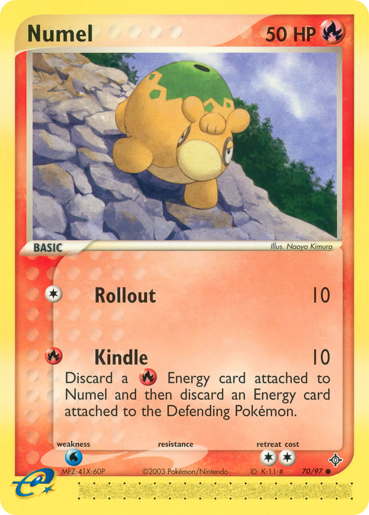 Numel (Rollout)⁣ - EX Dragon⁣ (Common)⁣ [70] English / Excellent / Reverse-Holo Normal