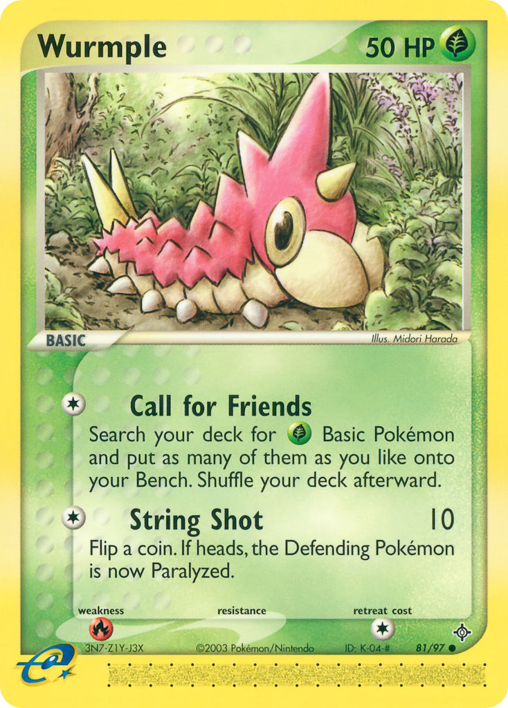 Wurmple⁣ - EX Dragon⁣ (Common)⁣ [81] English / Near Mint / Normal