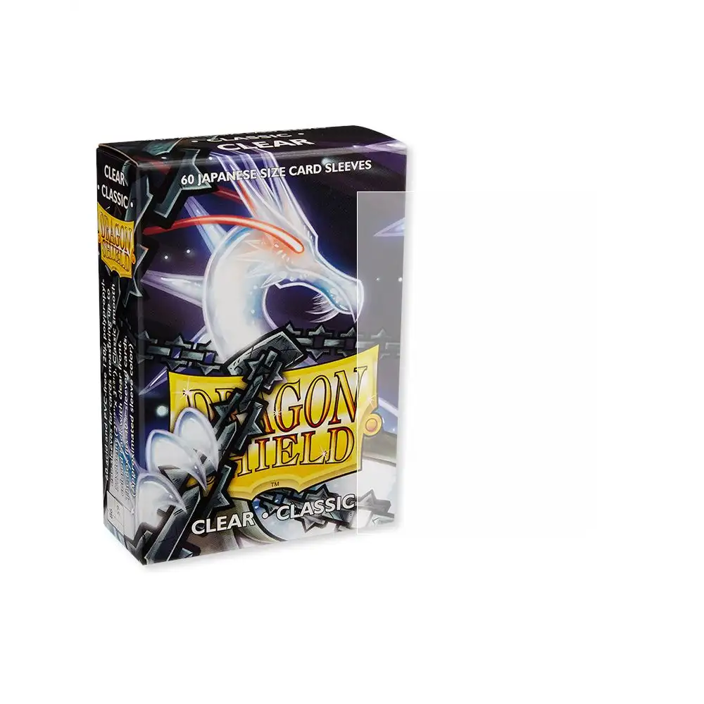 Dragon Shield: Clear Classic Japanese/Small Size Sleeves (60 stk.) Kartotekskortlommer Dragon Shield 