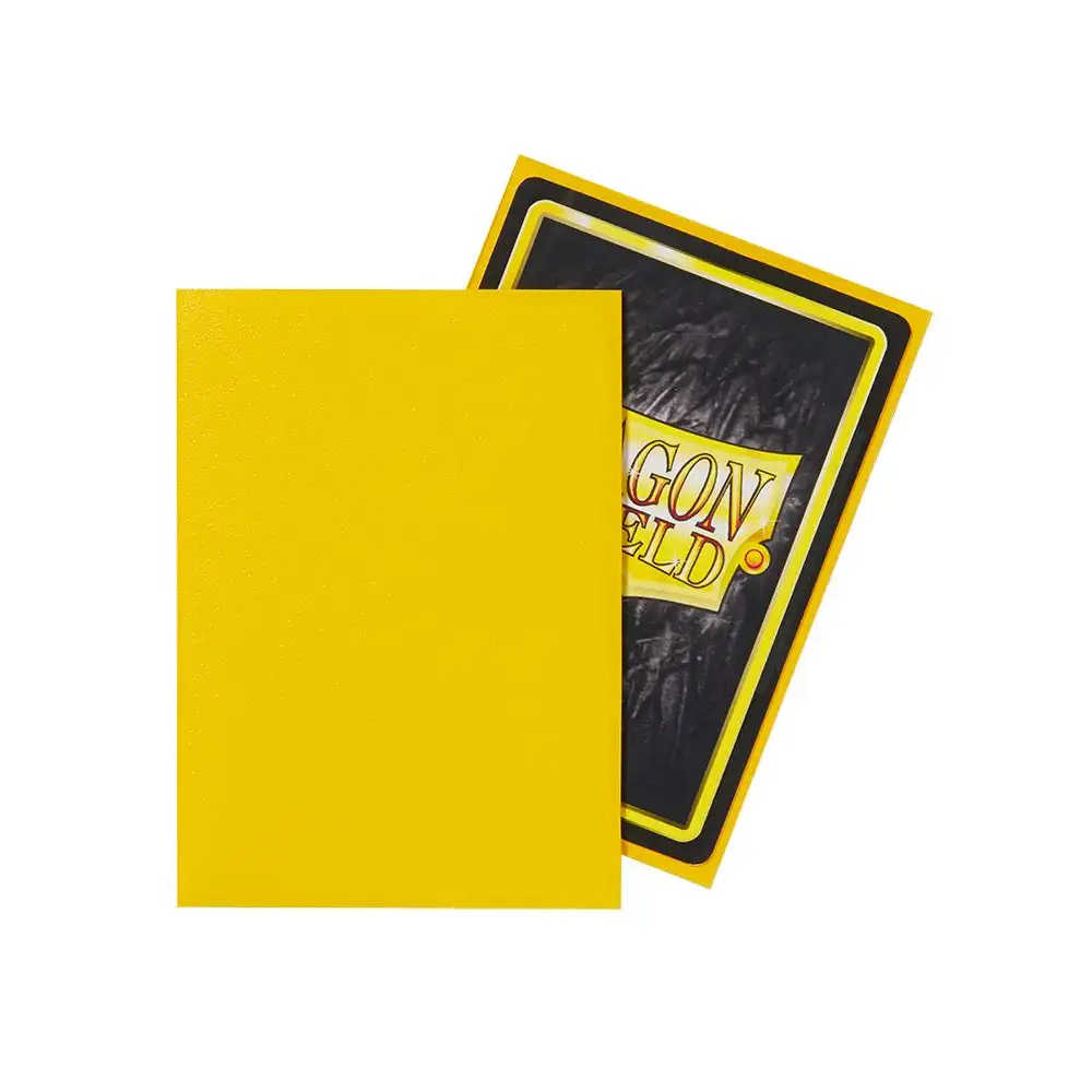 Dragon Shield: Matte Sleeves (100 stk.) Kartotekskortlommer Dragon Shield Gul 