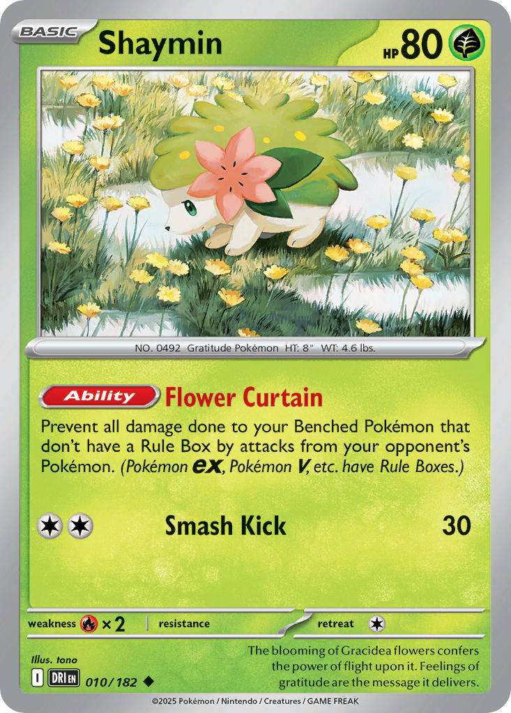 Shaymin⁣ - Destined Rivals⁣ (Uncommon)⁣ [010] English / Near Mint / Normal