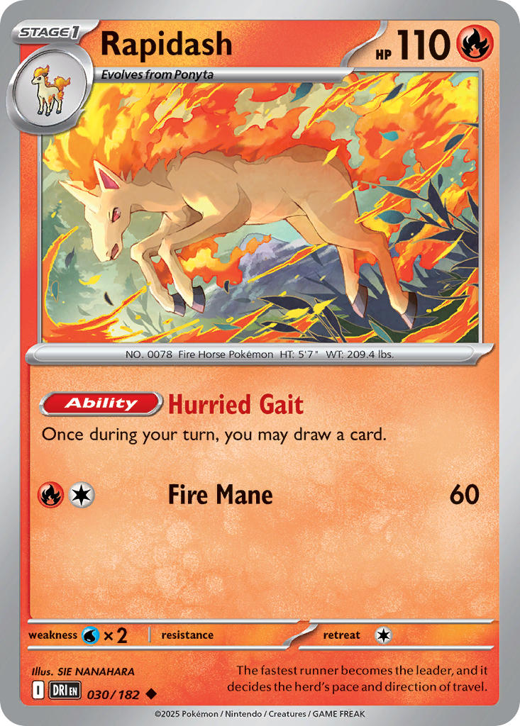 Rapidash⁣ - Destined Rivals⁣ (Uncommon)⁣ [030] English / Near Mint / Normal