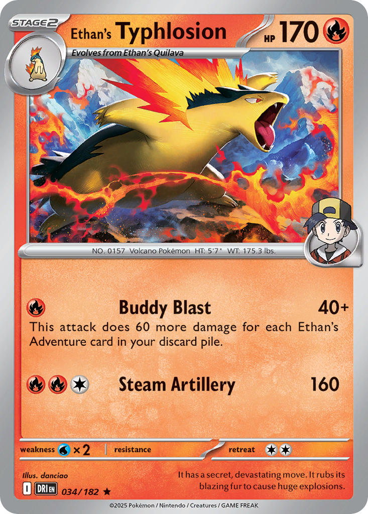 Ethan's Typhlosion⁣ - Destined Rivals⁣ (Rare)⁣ [034] English / Near Mint / Normal
