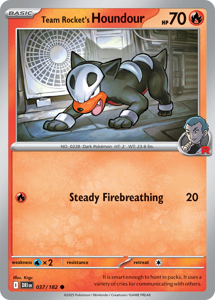 Team Rocket's Houndour⁣ - Destined Rivals⁣ (Common)⁣ [037] English / Near Mint / Normal