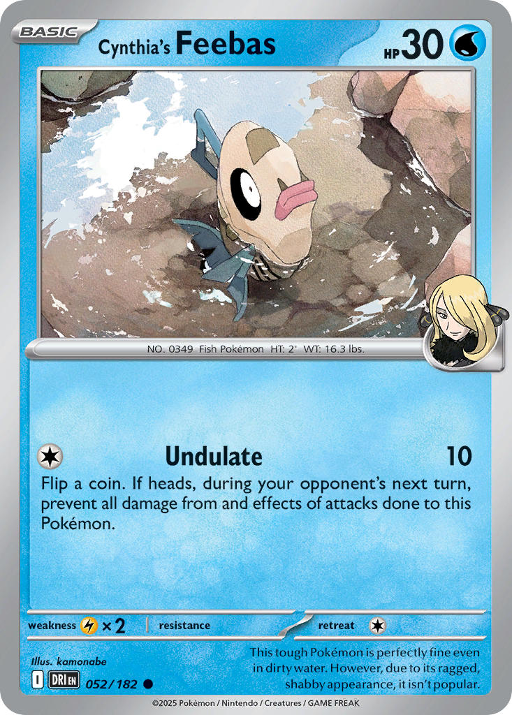 Cynthia's Feebas⁣ - Destined Rivals⁣ (Common)⁣ [052] English / Near Mint / Normal