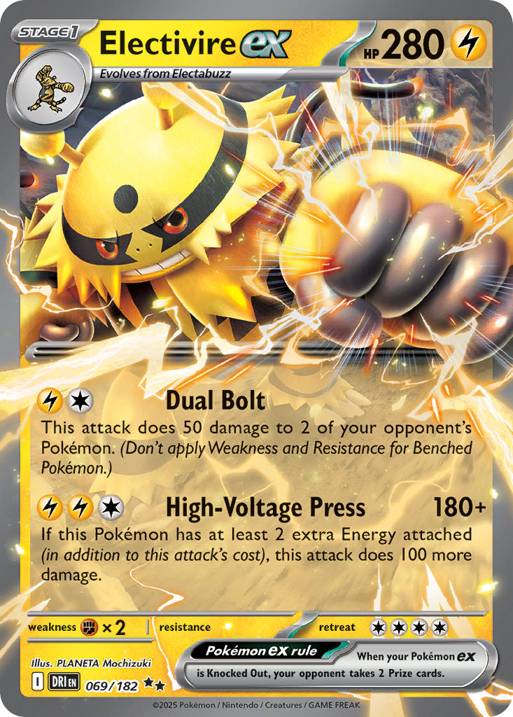 Electivire ex⁣ - Destined Rivals⁣ (Double Rare)⁣ [069] English / Near Mint / Normal