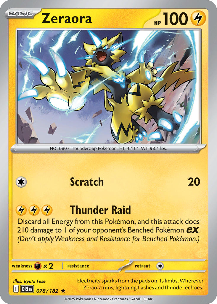 Zeraora⁣ - Destined Rivals⁣ (Rare)⁣ [078] English / Near Mint / Normal