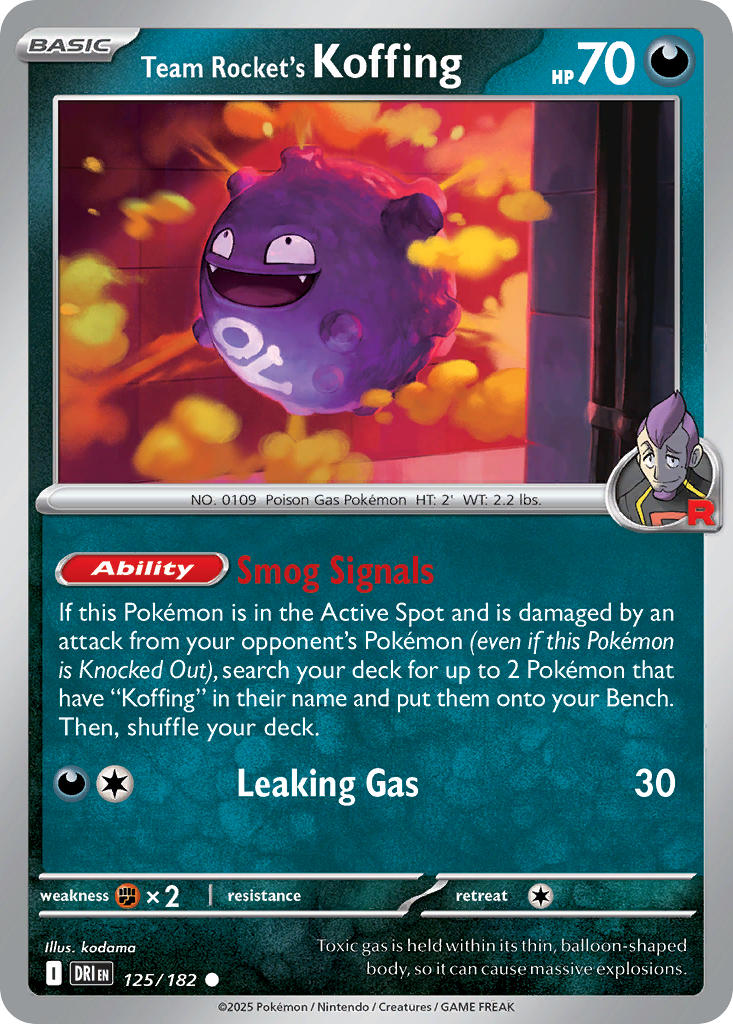 Team Rocket's Koffing⁣ - Destined Rivals⁣ (Common)⁣ [125] English / Near Mint / Normal