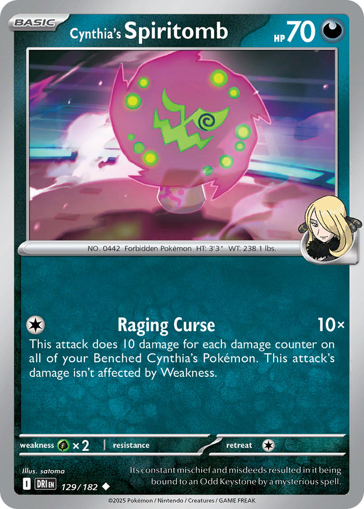 Cynthia's Spiritomb⁣ - Destined Rivals⁣ (Uncommon)⁣ [129] English / Near Mint / Reverse-Holo Normal