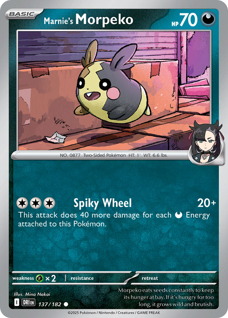 Marnie's Morpeko⁣ - Destined Rivals⁣ (Common)⁣ [137] English / Near Mint / Normal
