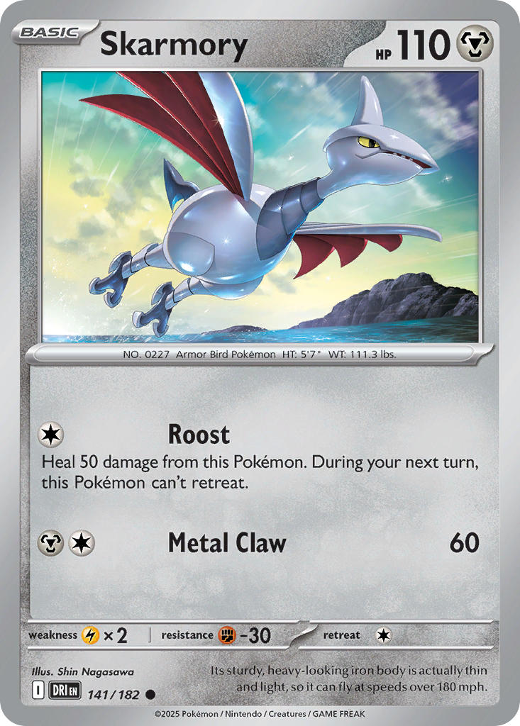 Skarmory⁣ - Destined Rivals⁣ (Common)⁣ [141] English / Near Mint / Normal