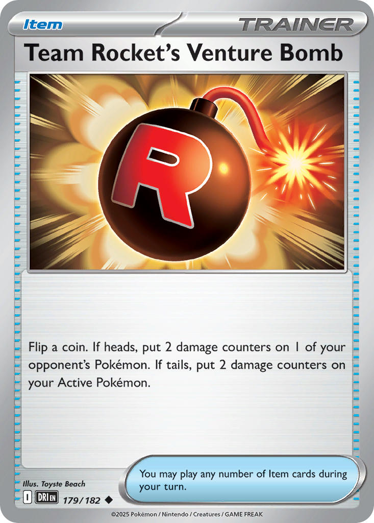 Team Rocket's Venture Bomb⁣ - Destined Rivals⁣ (Uncommon)⁣ [179] English / Near Mint / Normal