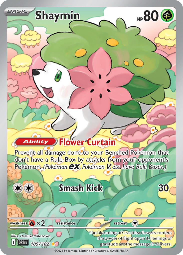 Shaymin⁣ - Destined Rivals⁣ (Illustration Rare)⁣ [185] English / Near Mint / Normal