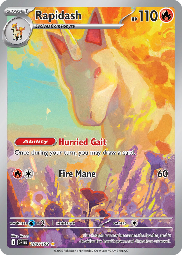 Rapidash⁣ - Destined Rivals⁣ (Illustration Rare)⁣ [189] English / Near Mint / Normal