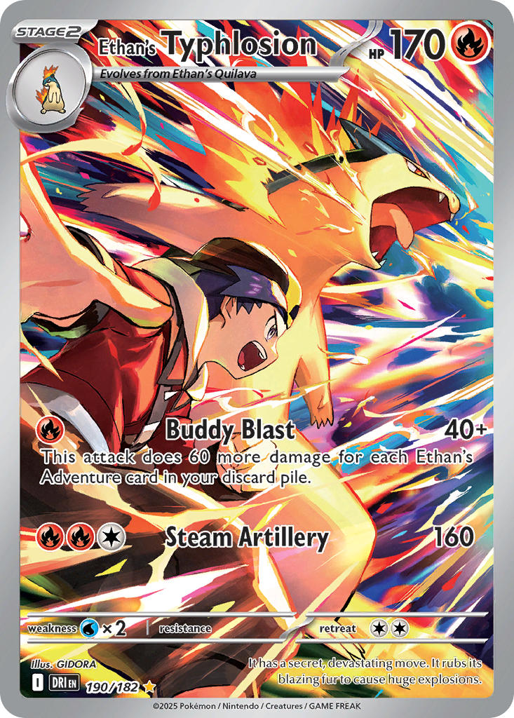 Ethan's Typhlosion⁣ - Destined Rivals⁣ (Illustration Rare)⁣ [190] English / Near Mint / Normal