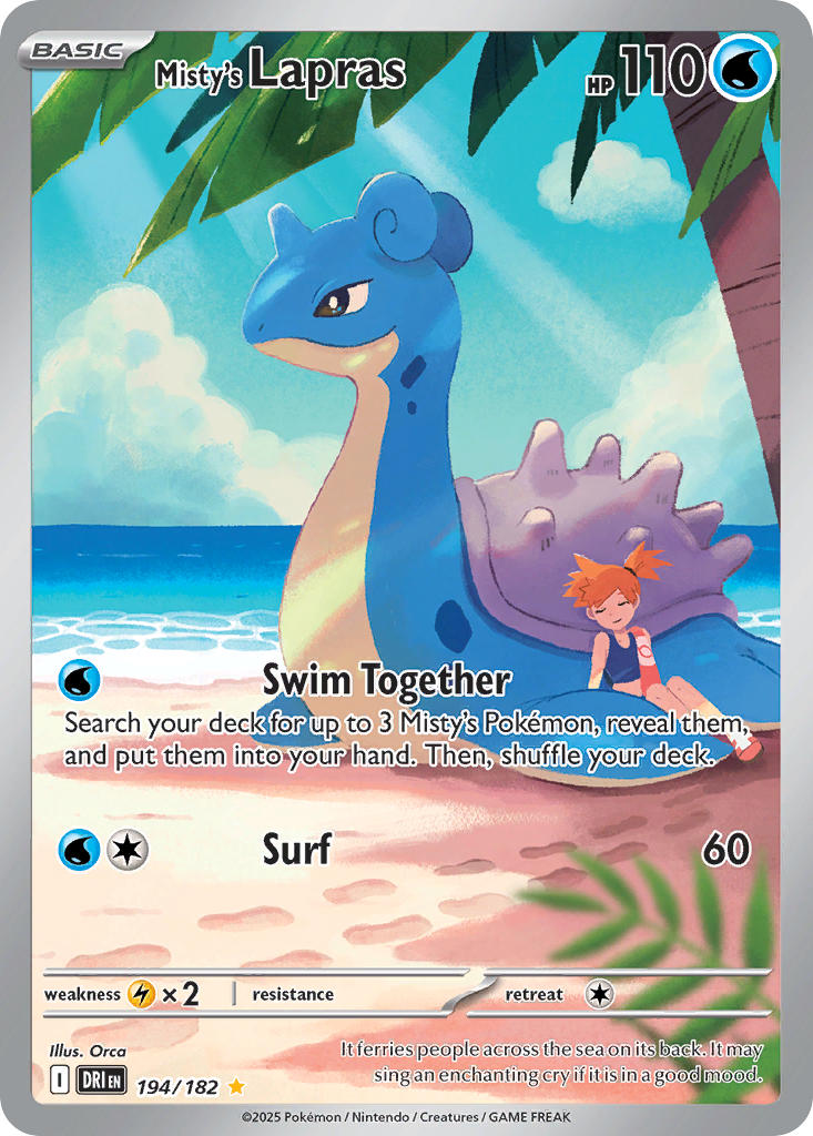 Misty's Lapras⁣ - Destined Rivals⁣ (Illustration Rare)⁣ [194] English / Near Mint / Normal