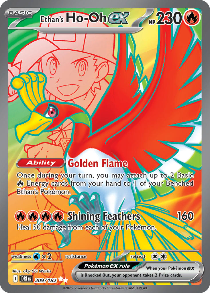 Ethan's Ho-Oh ex⁣ - Destined Rivals⁣ (Ultra Rare)⁣ [209] English / Near Mint / Normal