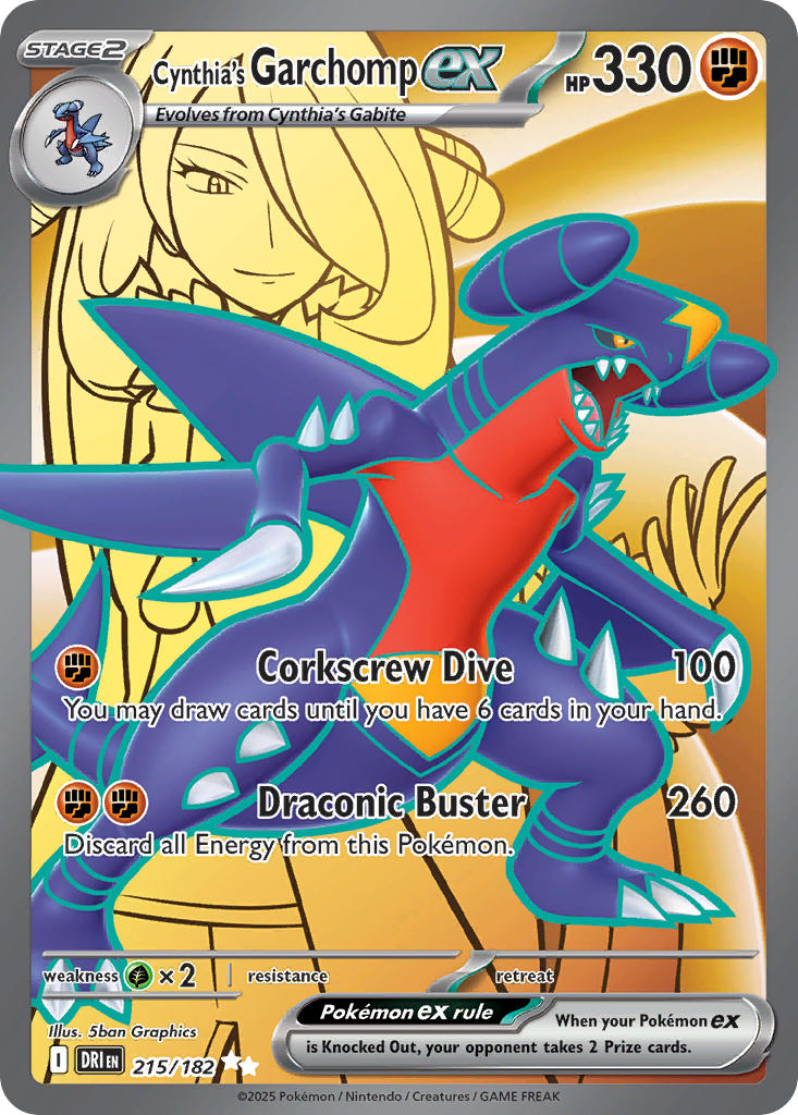 Cynthia's Garchomp ex⁣ - Destined Rivals⁣ (Ultra Rare)⁣ [215] English / Near Mint / Normal