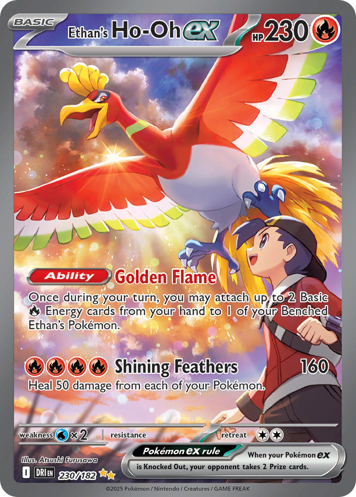 Ethan's Ho-Oh ex⁣ - Destined Rivals⁣ (Special Illustration Rare)⁣ [230] English / Near Mint / Normal