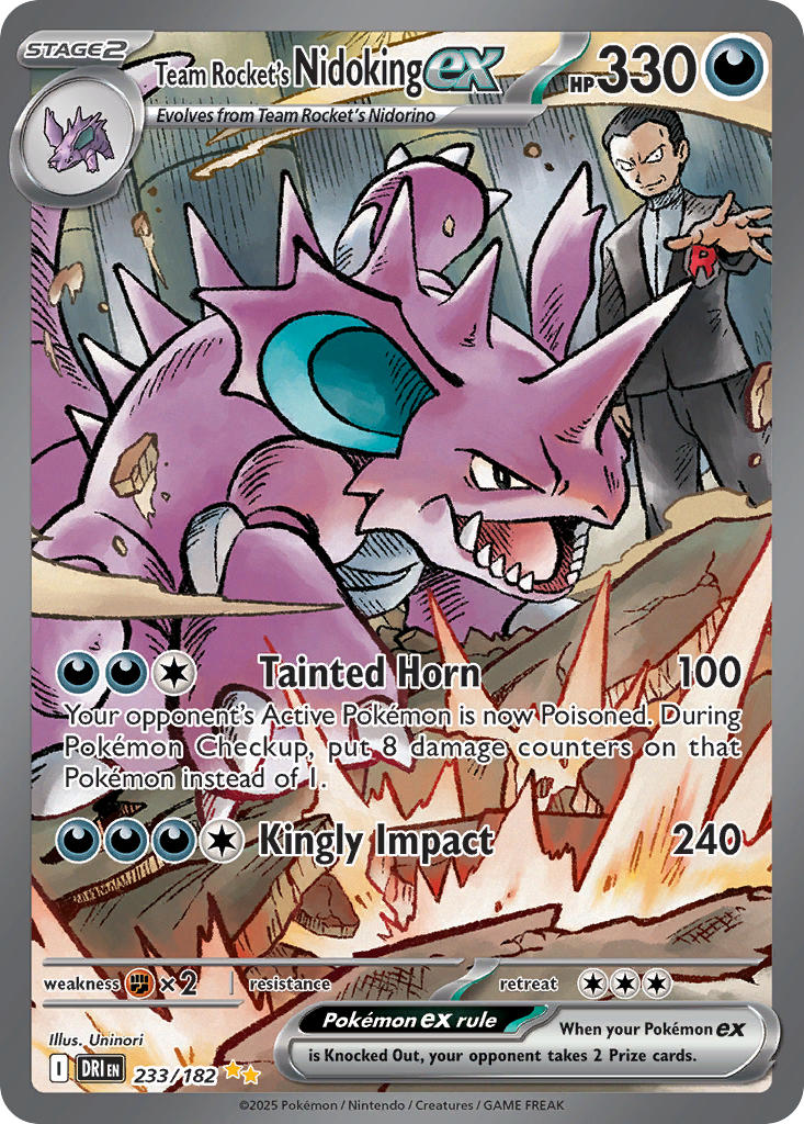 Team Rocket's Nidoking ex⁣ - Destined Rivals⁣ (Special Illustration Rare)⁣ [233] English / Near Mint / Normal