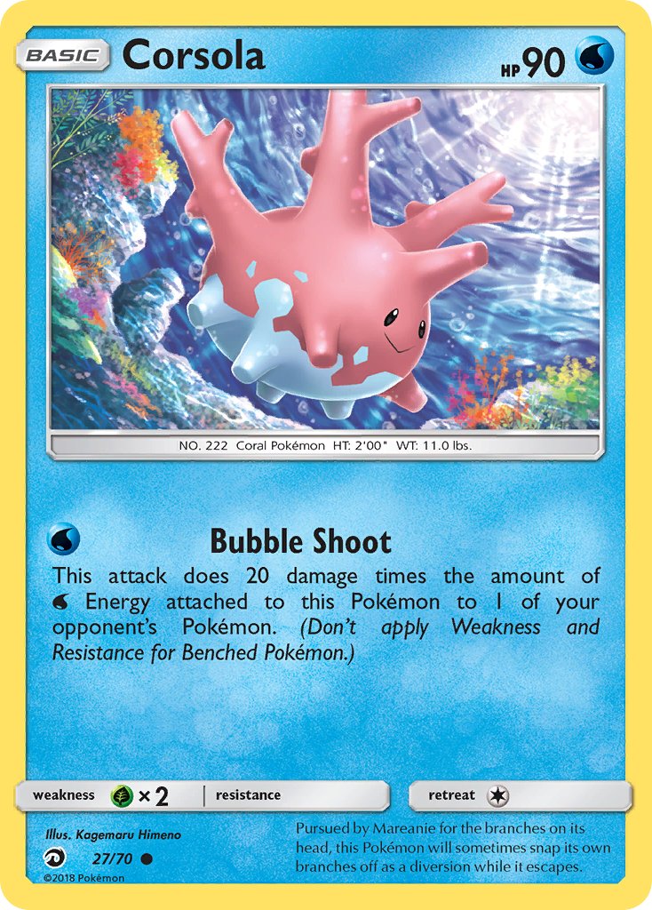 Corsola - Dragon Majesty (Common) [DRM-27] English / Near Mint / Normal