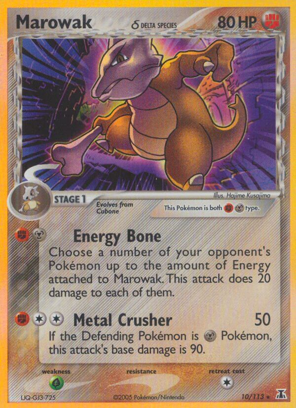 Marowak Delta Species EX Delta Species Holo Rare DS-10 Kortspil