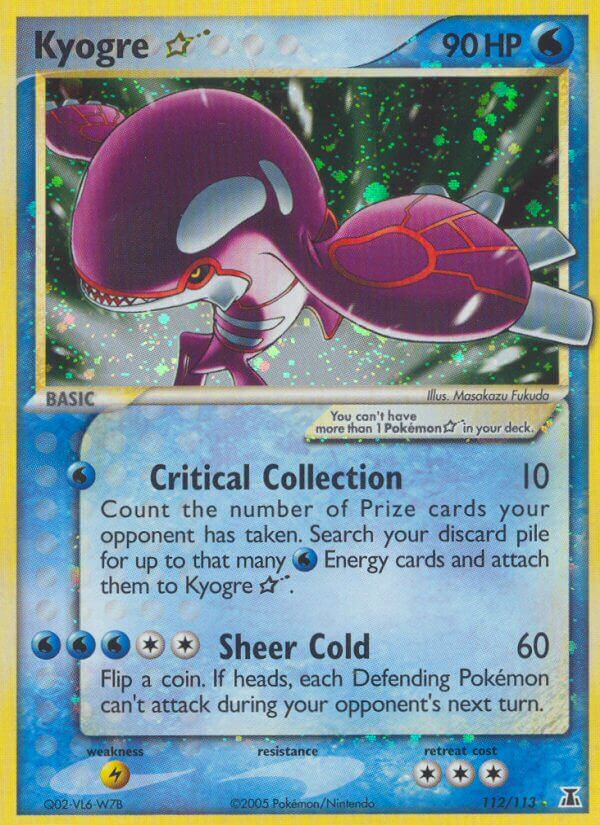 Kyogre Gold Star - EX Delta Species (Secret Rare) [DS-112] English / Near Mint / Normal
