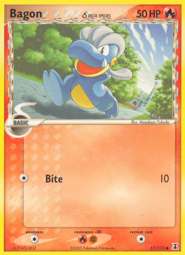 Bagon δ Delta Species (Bite)⁣ - EX Delta Species⁣ (Common)⁣ [57] English / Good / Reverse-Holo Normal