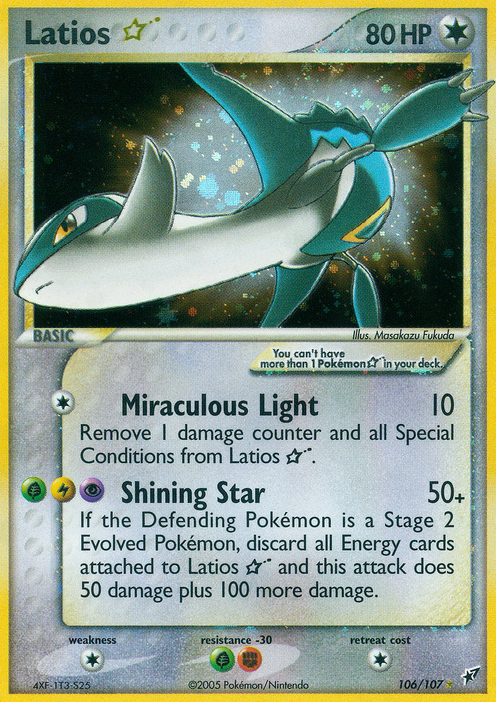 Latios Gold Star - EX Deoxys (Secret Rare) [DX-106] English / Near Mint / Normal
