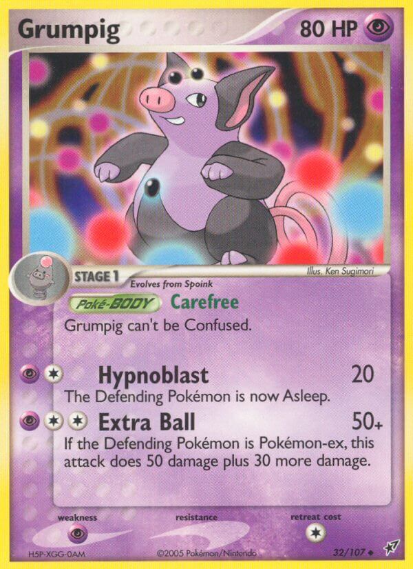Grumpig - EX Deoxys (Uncommon) [DX-32] English / Near Mint / Normal