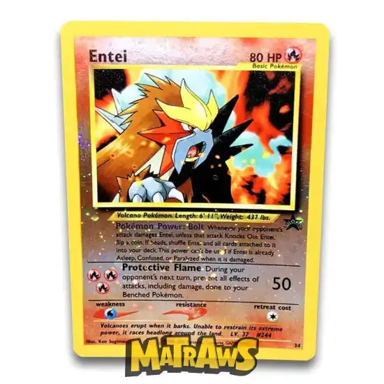 Entei #34 - Sealed Promokort fra 2001 Pokémon TCG Pokémon 