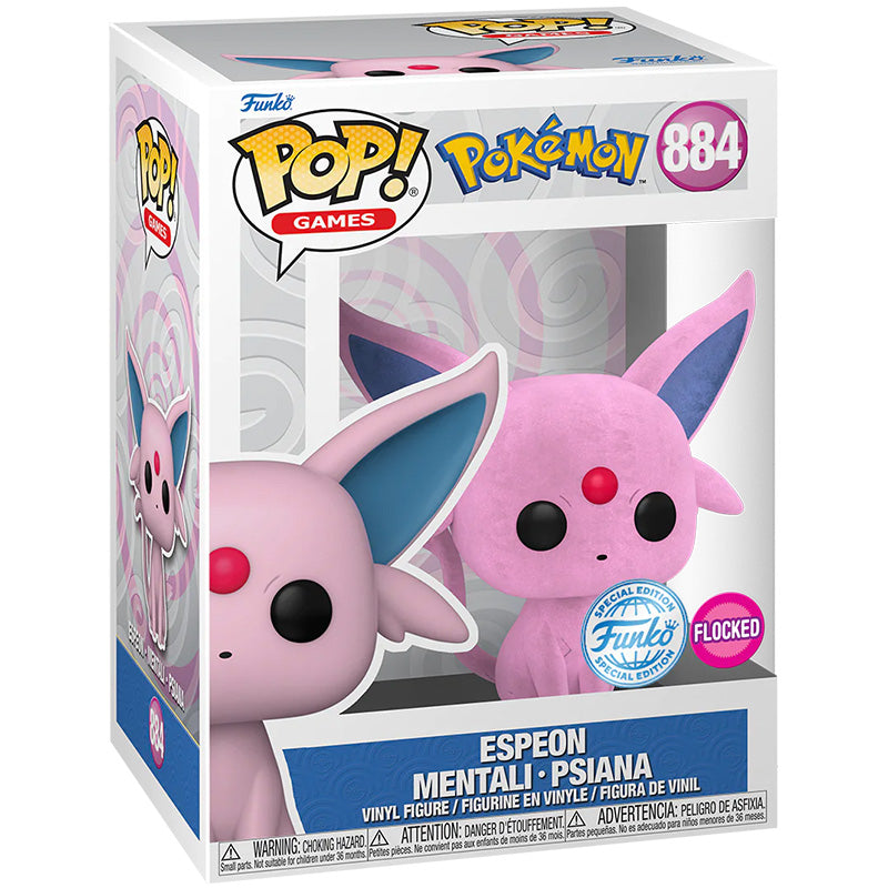 Funko POP! Pokémon Espeon #884 Flocked Figur