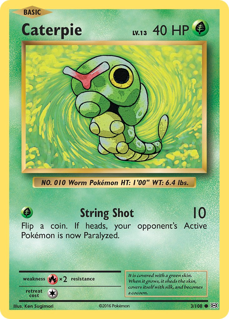 Caterpie Evolutions Common EVO-3 Kortspil