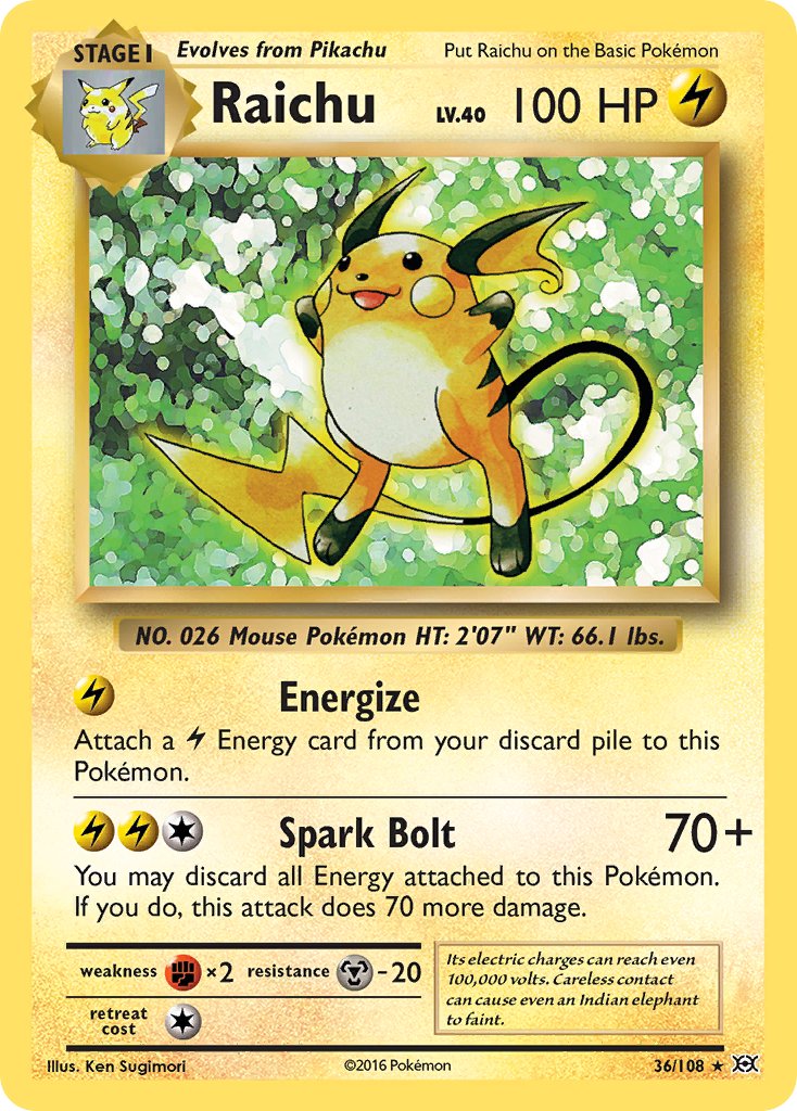 Raichu - Evolutions (Holo Rare) [EVO-36] English / Near Mint / Normal