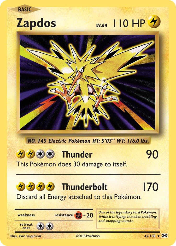 Zapdos - Evolutions (Holo Rare) [EVO-42] English / Played / Normal