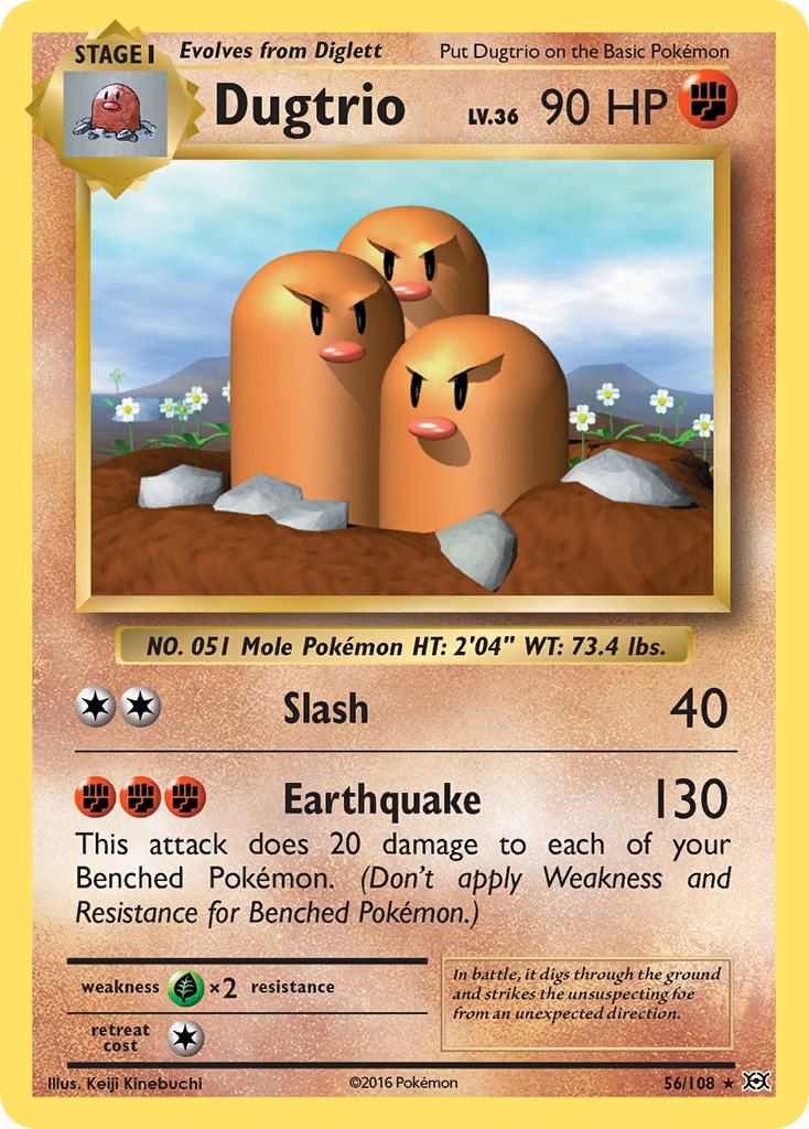 Dugtrio - Evolutions (Rare) [EVO-56] English / Near Mint / Normal