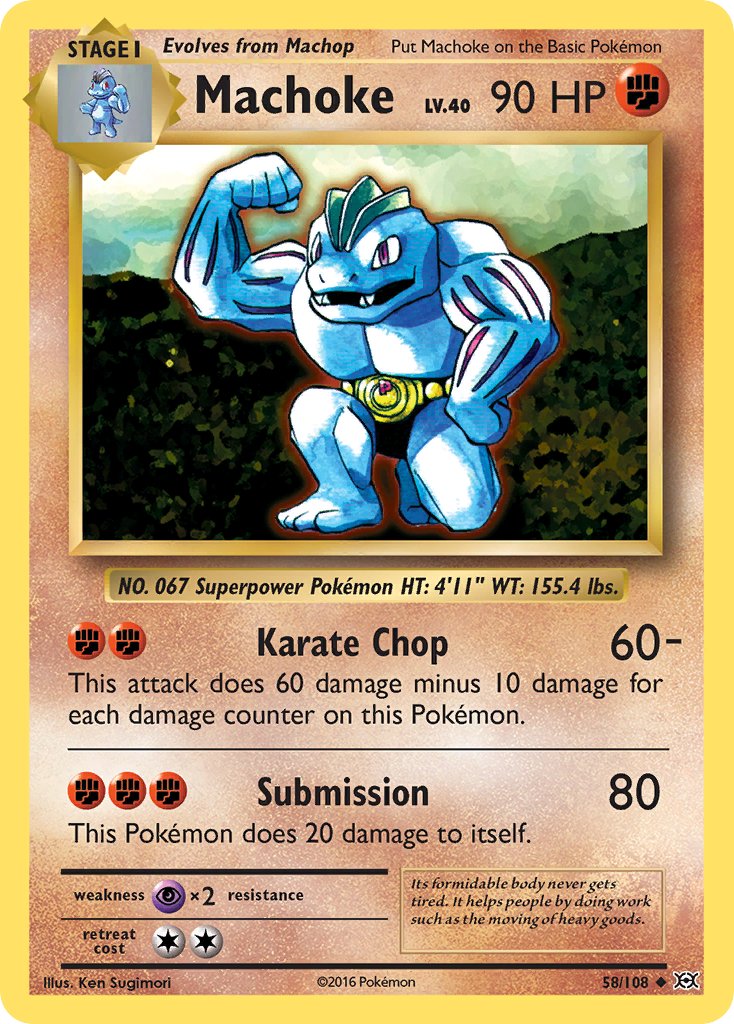 Machoke - Evolutions (Uncommon) [EVO-58] English / Near Mint / Normal