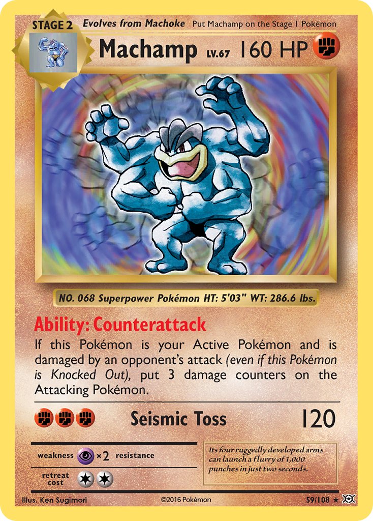 Machamp - Evolutions (Holo Rare) [EVO-59] English / Good / Normal