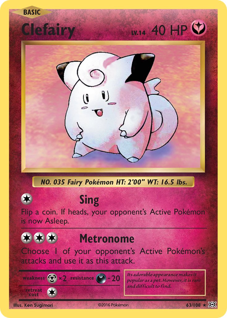 Clefairy - Evolutions (Holo Rare) [EVO-63] English / Near Mint / Normal