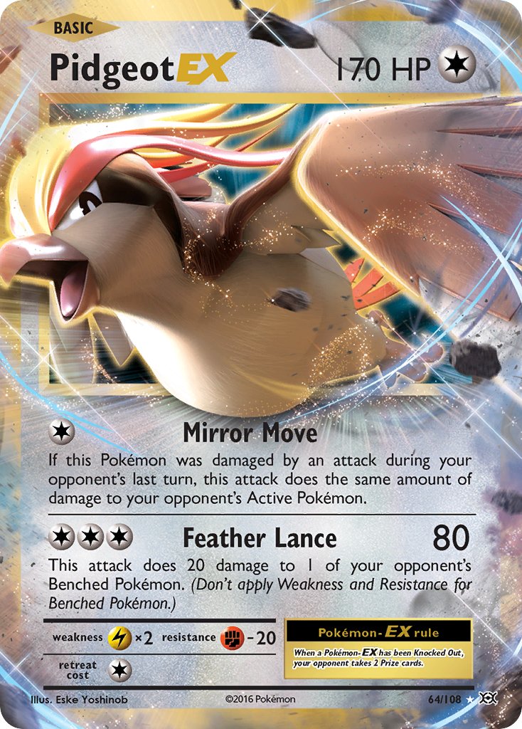 Pidgeot EX - Evolutions (Ultra Rare) [EVO-64] English / Near Mint / Normal