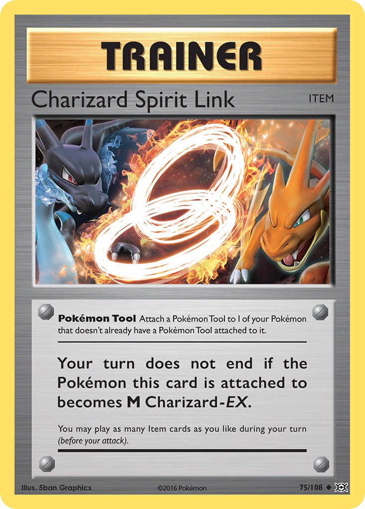 Charizard Spirit Link - Evolutions (Uncommon) [EVO-75] English / Near Mint / Normal