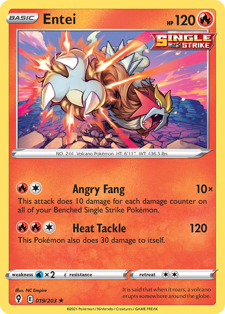 Entei - Evolving Skies (Holo Rare) [EVS-019] English / Near Mint / Normal