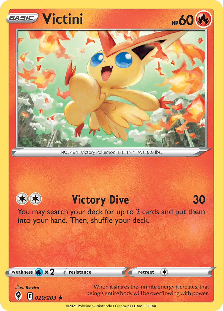 Victini - Evolving Skies (Holo Rare) [EVS-020] English / Near Mint / Normal