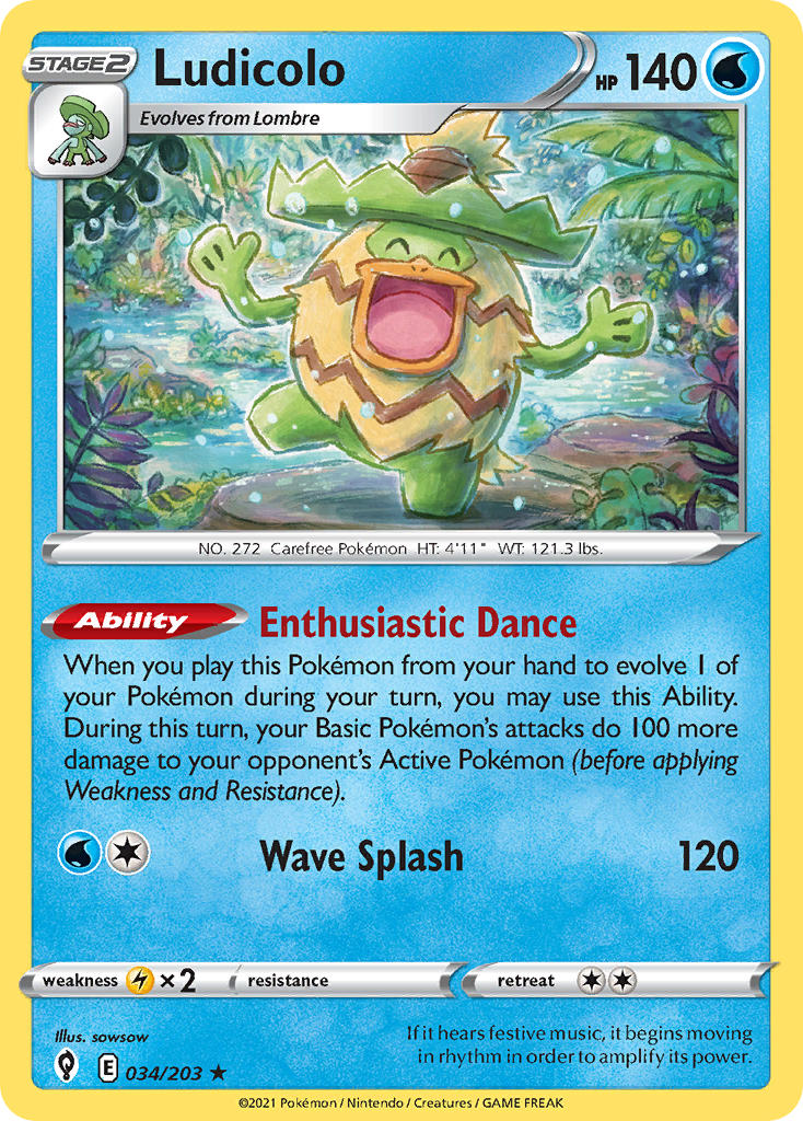 Ludicolo - Evolving Skies (Holo Rare) [EVS-034] English / Near Mint / Normal