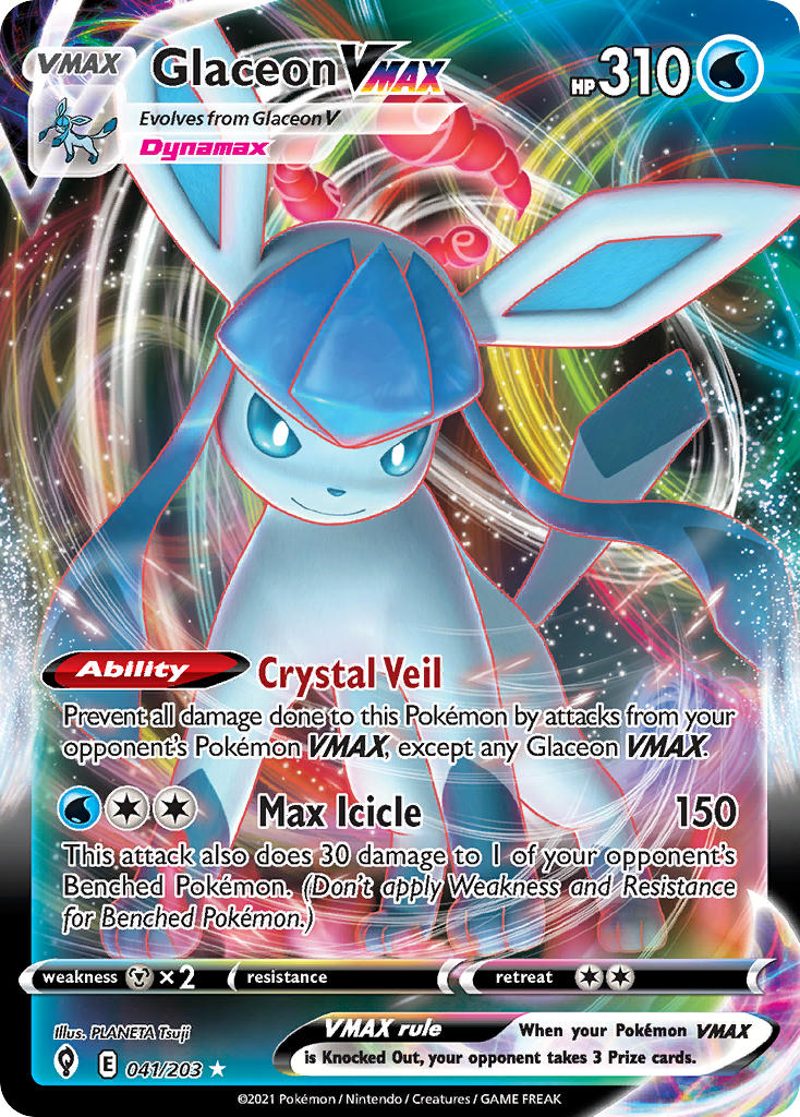 Glaceon VMAX Evolving Skies Ultra Rare EVS-041 Kortspil