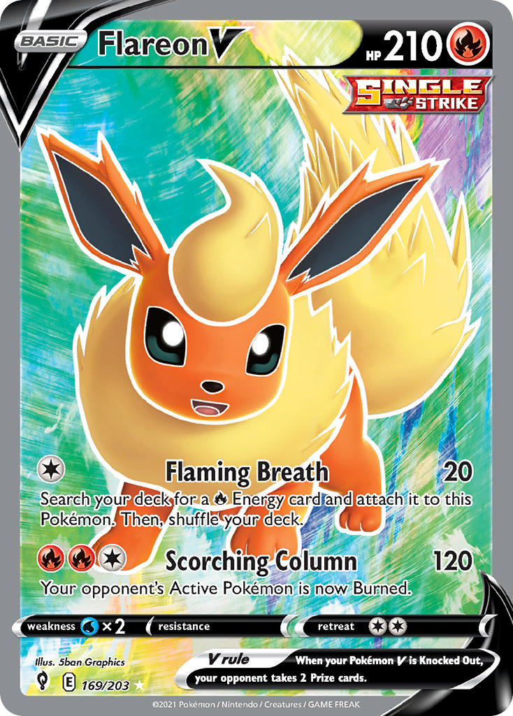 Flareon V - Evolving Skies (Ultra Rare) [EVS-169] English / Near Mint / Normal