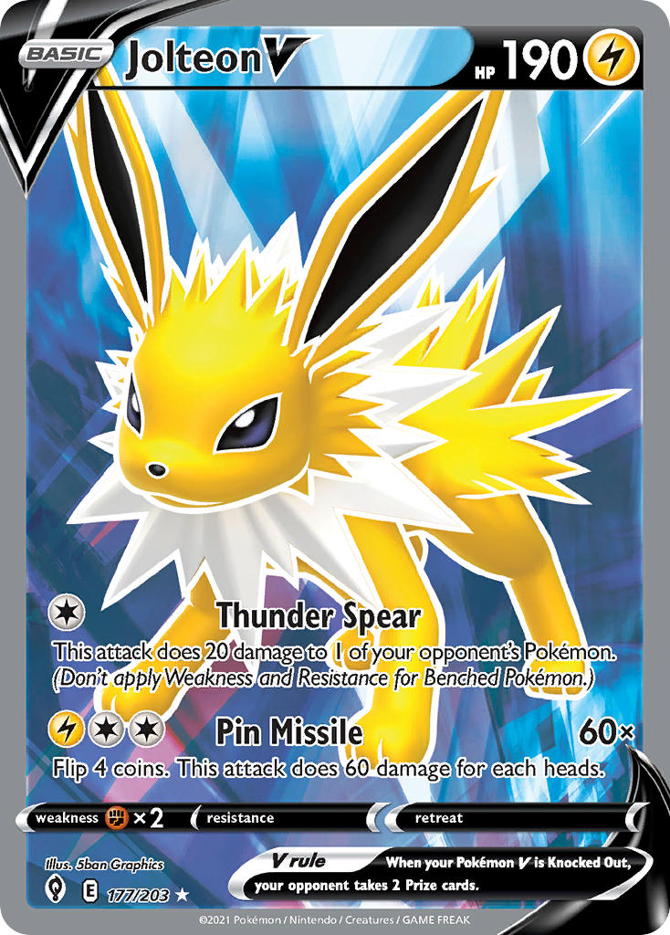 Jolteon V - Evolving Skies (Ultra Rare) [EVS-177] English / Near Mint / Normal